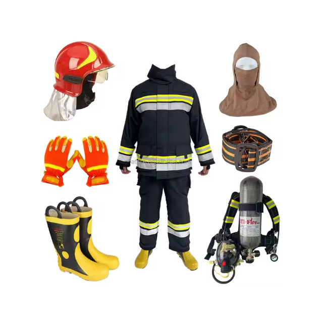 Five Piece Forest Fire Retardant Fire Suit Set for Emergency Rescue Training Fire Fighting Gear