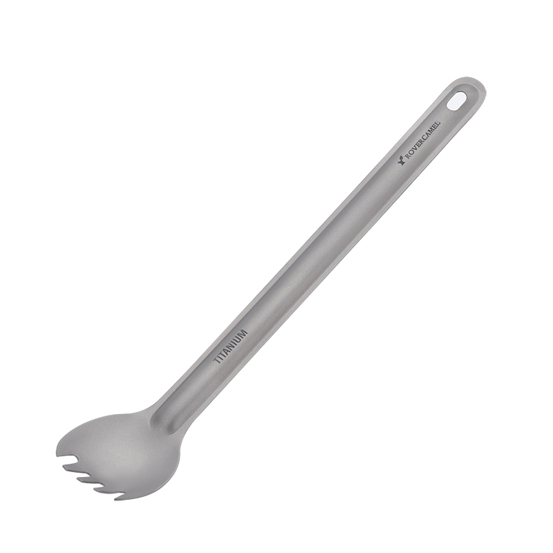 Titanium Spoon Spork Long Handle Cutlery Set Portable Outdoor Dinner Spoon Cutlery Camping Equipment