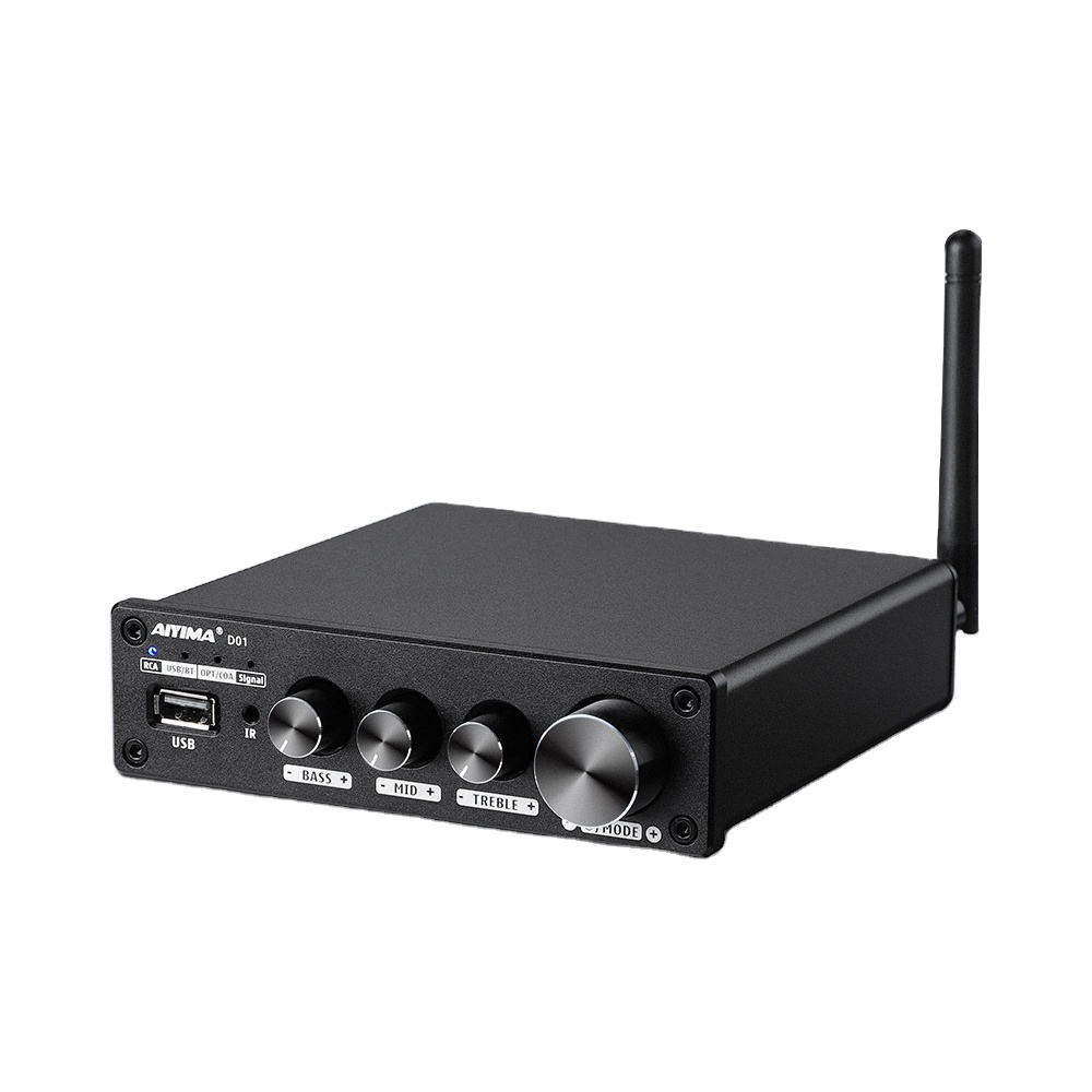 Усилитель мощности AIYIMA HiFi BT 5,0, 2,0 каналов, звуковой усилитель, декодер, стерео, USB, оптимизированный коаксиальный усилитель для настольного компьютера, 200 Вт