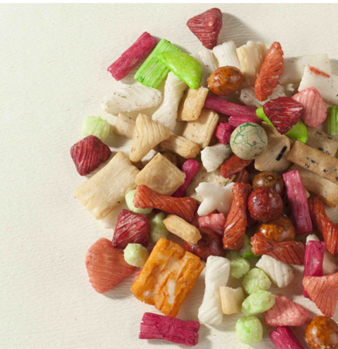 Korean Mixed Rice Japanese Crackers Vegetarian Food Snack Food Rice Crackers