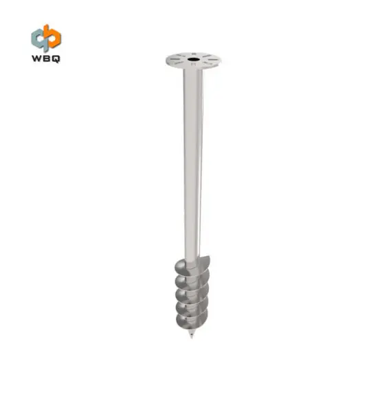 Square Shaft Helical Piles Have Helices Thickness Adjustable Screw Piles Foundation Earth Anchor Screw