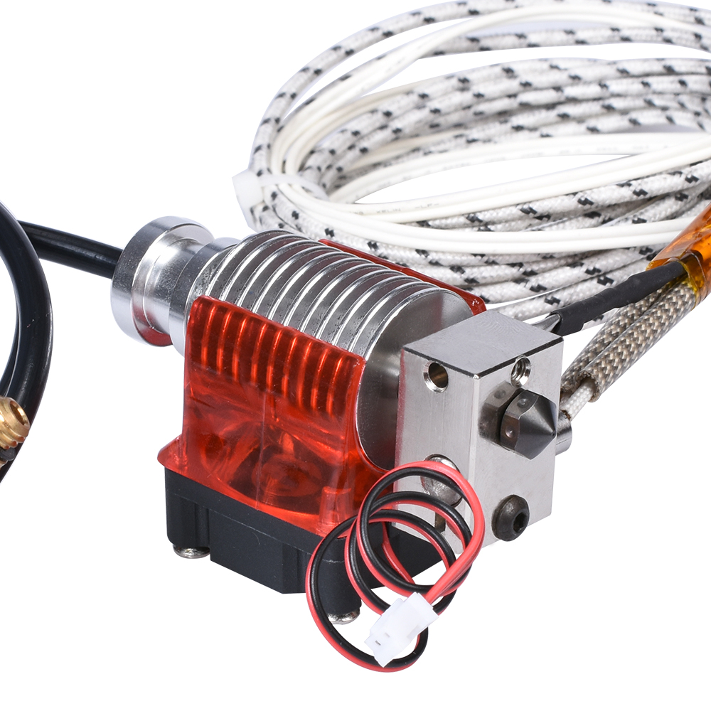 BIQU высокое качество V6 покрытая медь Hotend закаленная сталь сопло теплоотвод удаленный экструдер с вентилятором 12 В 50 Вт для PETG