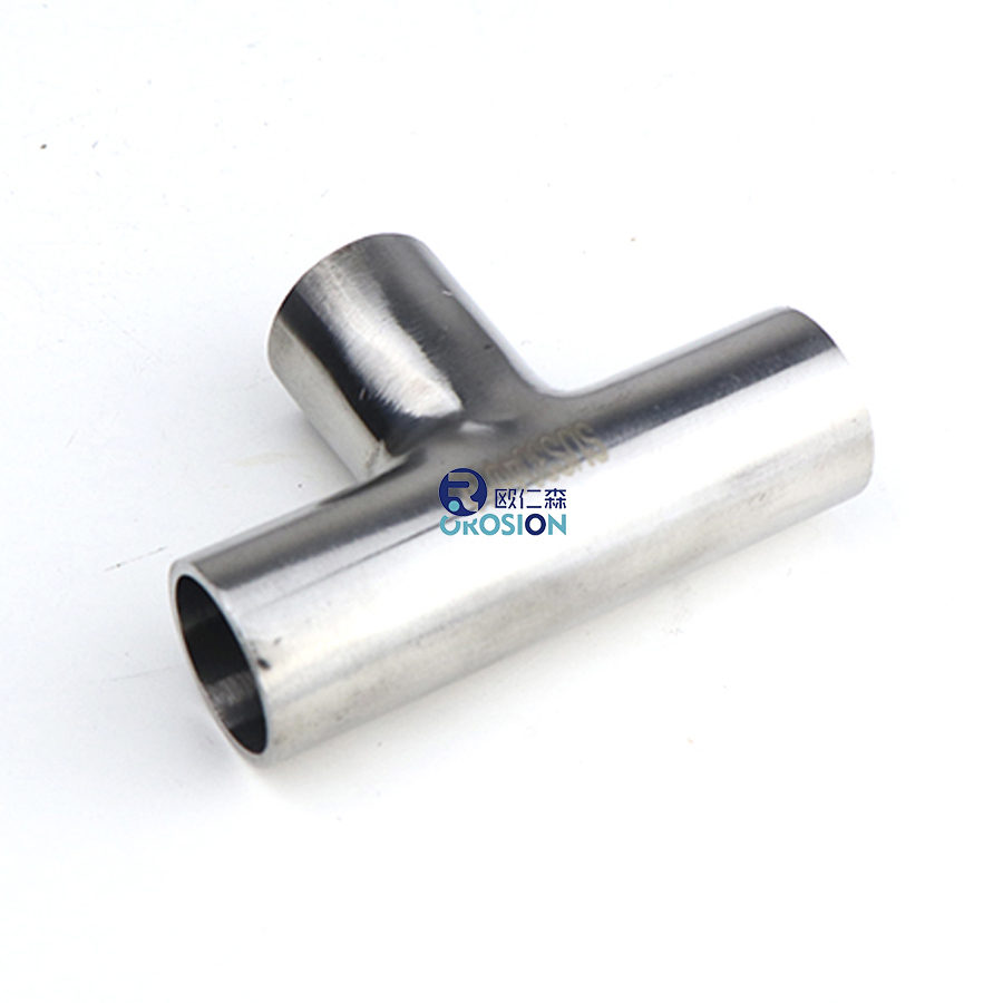 Direct Sales Stainless Steel Fitting Stainless Steel Weld Tee SS 304 Polishing Sanitary Pipe Fitting Tees ISO DIN