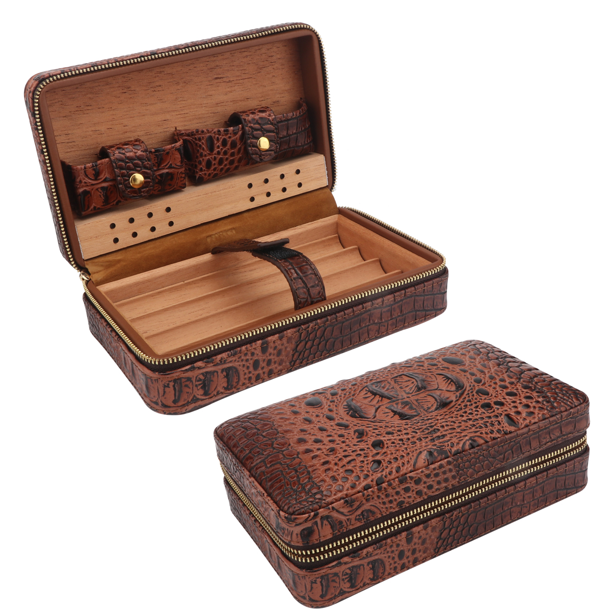 XiFei Wholesale Luxury Leather Cigar Humidor Case Humidor Cigars Storage