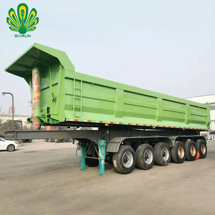Heavy Load Transport 4 Axle Hydraulic Dump Trailer Cargo Tipper Truck