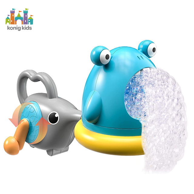 Konig Kids Juguete Shark&Elephant Bubble Blower Bathtub Toys Bubble Maker Toddler Boys Girls Bath Toy