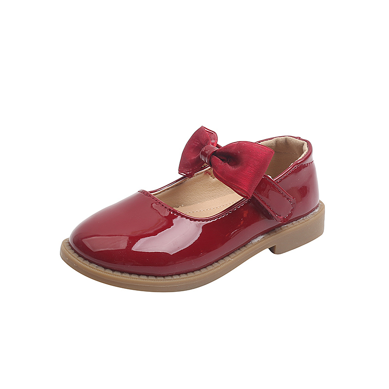 Kids Girls Shoes Korean Style Princess Bowknot Children Dress Leather Shoes