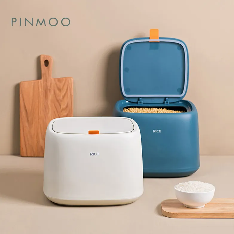 Pinmoo design 10KG rice storage container storage boxes kitchen organizer rice box