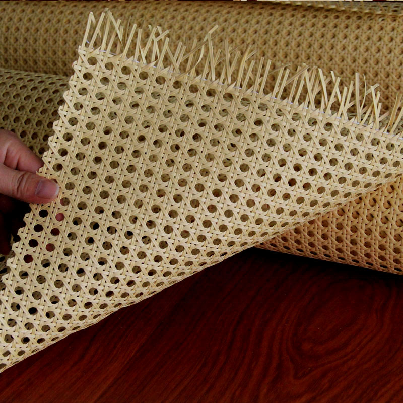 Wholesale Rattan Cane Webbing Roll Natural Hexagonal Mesh Furniture Bleached Open Woven