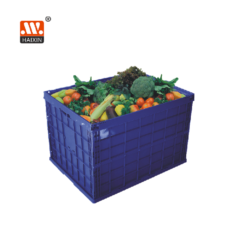 Plastic Folding Storage Box Fruits And Vegetables Moving Crate Plastic Turnover Box
