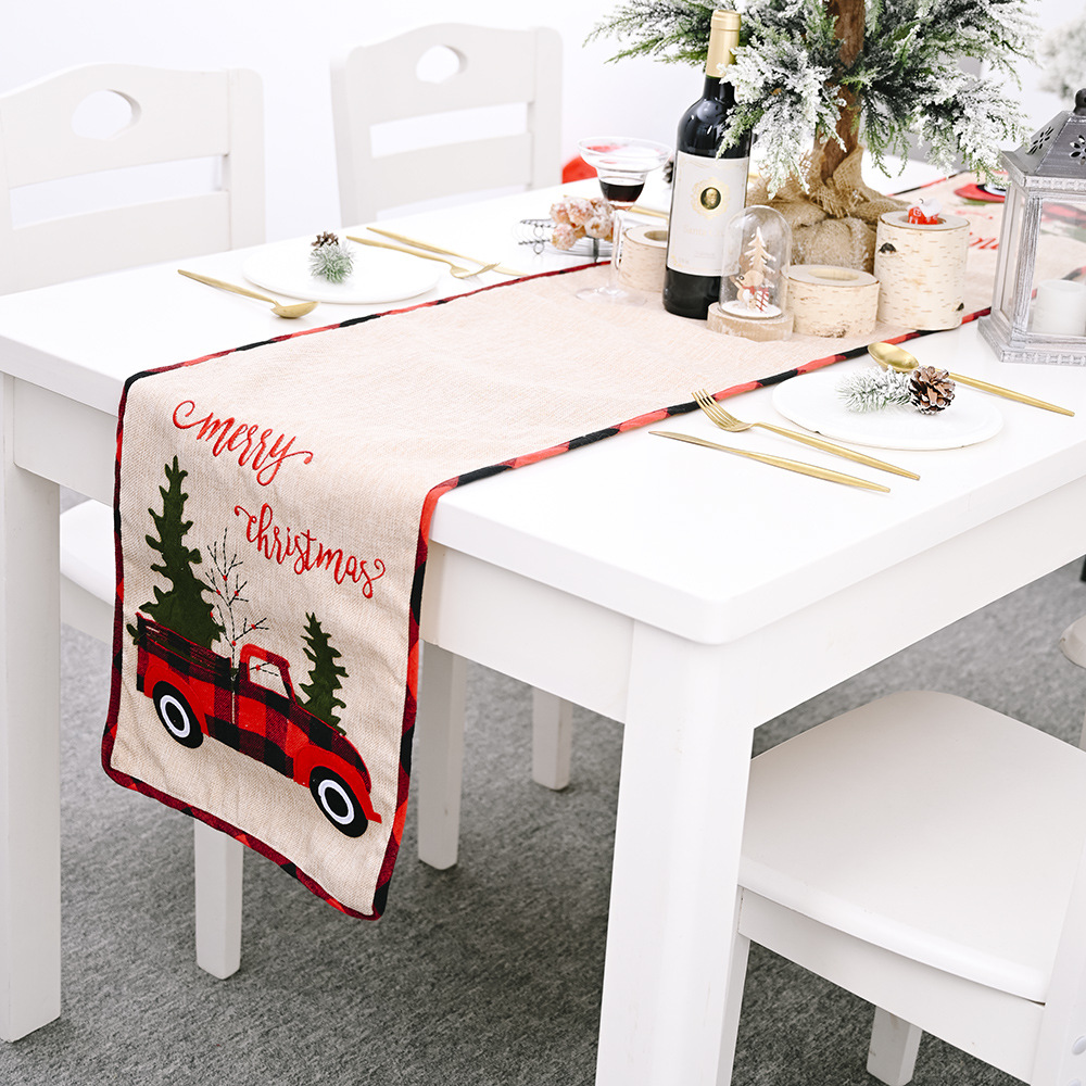 Wholesale simple luxury Home Decoration Christmas table decoration woven table runners
