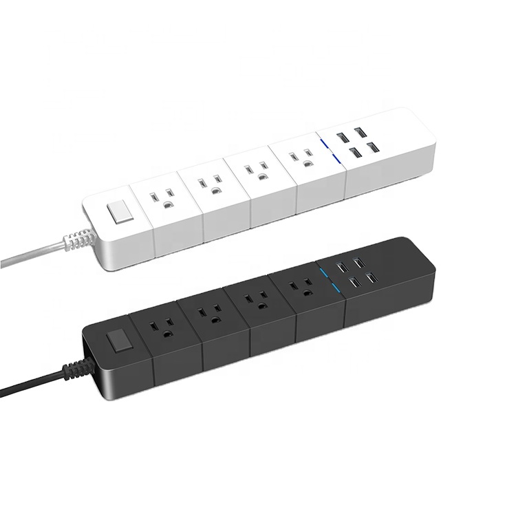 Смарт-удлинитель UEMON, 4 USB-слота, работает с Amazon Alexa Echo и Google Home UK US EU WiFi
