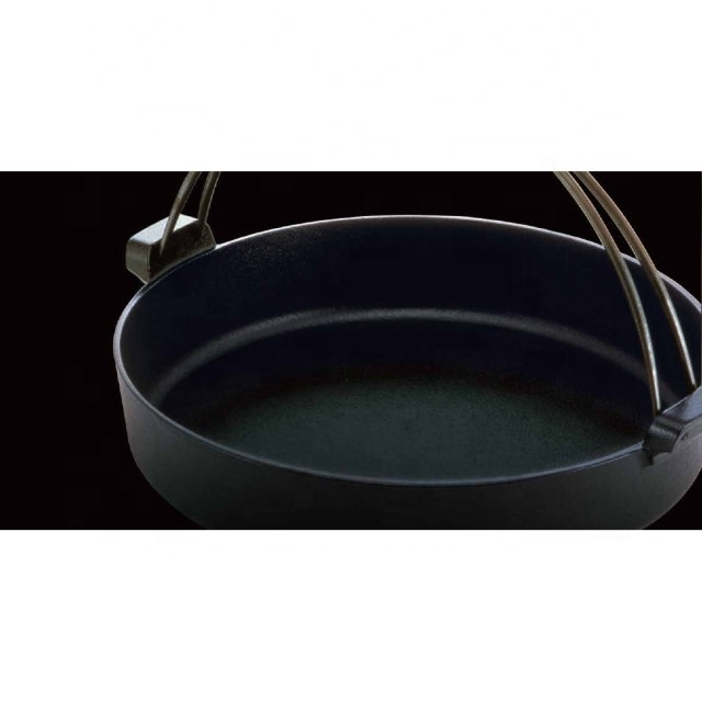 Оригинальный чугунный горшок Sukiyaki с антикоррозийным покрытием, кухонная посуда с равномерным нагревом-горшок Sukiyaki Kizuna-