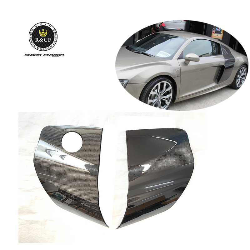 08-15 OEM стиль R8 V8 V10 боковая Дверная панель из углеродного волокна боковые лезвия для Audi R8