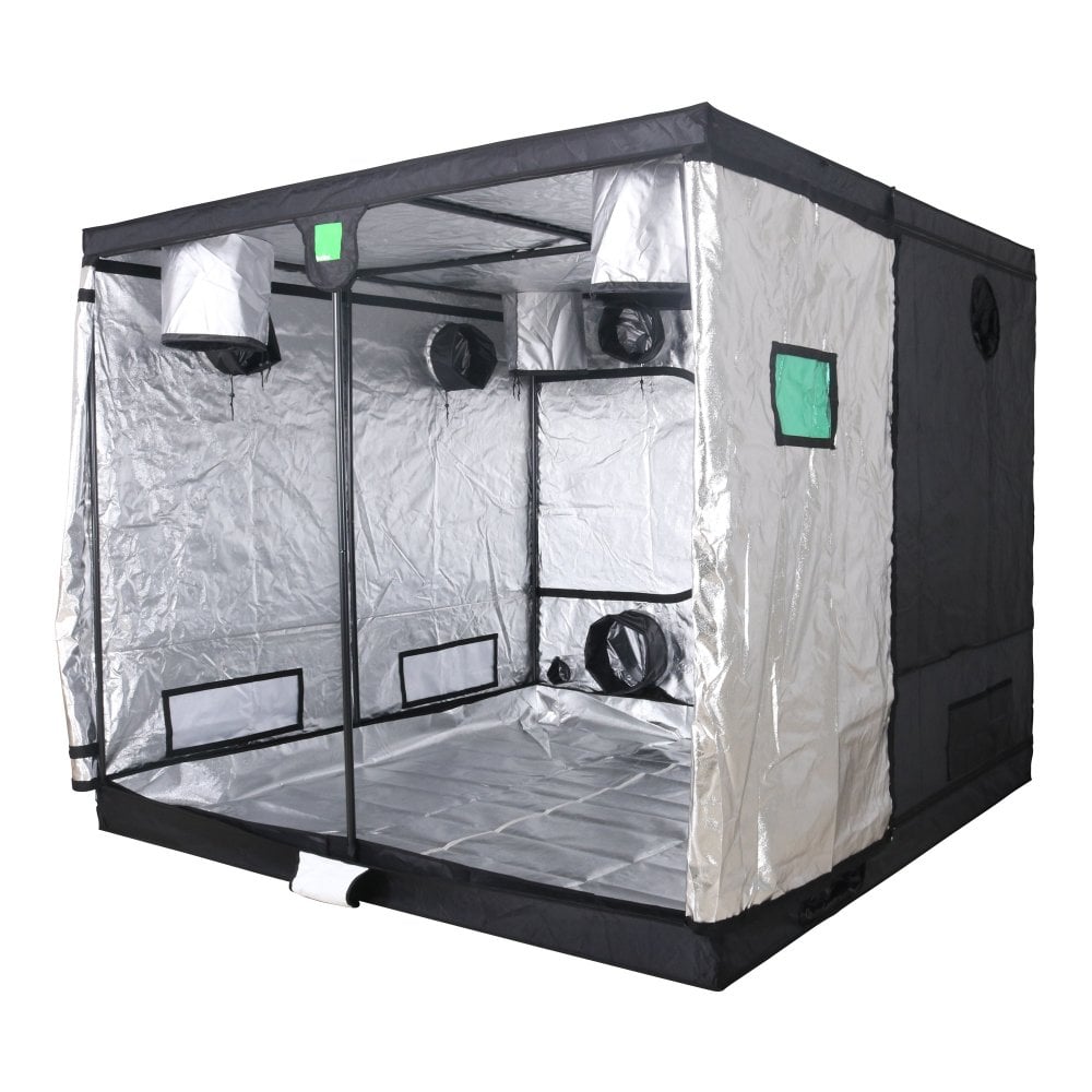 Гидропонная палатка Mylar для выращивания растений, 8x8 футов, 96x96x80 каналов, 240x240x200 см, с окном наблюдения и напольным лотком для выращивания растений в помещении