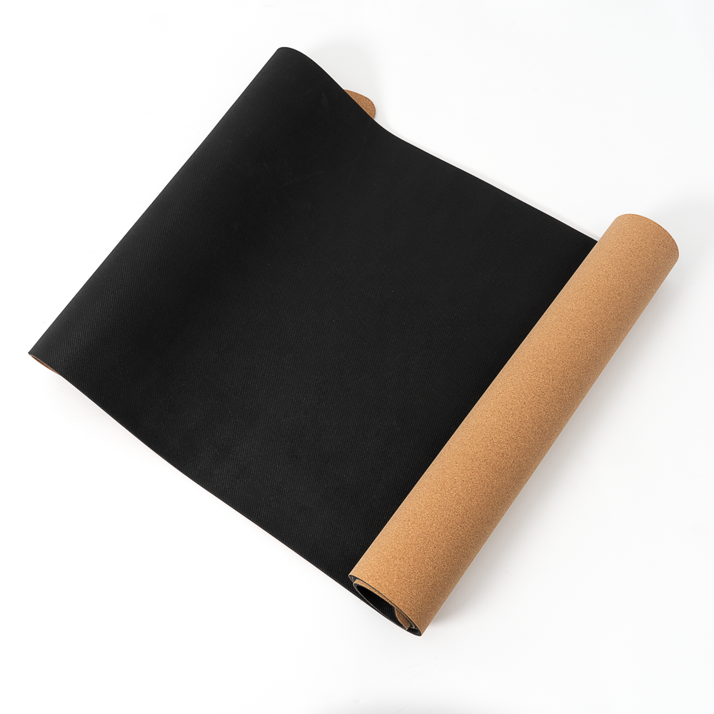 Factory sale directly high quality custom logo private label eco friendly rubber cork yoga mat