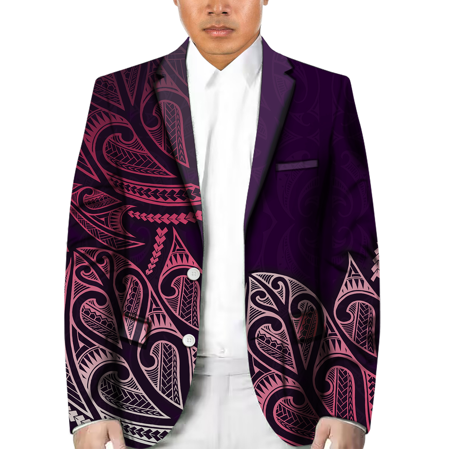 Wholesale Price Customized On Demand 6XL Blazer Luxury Design Polynesia Fashion Men's Suit For Formal Occasions