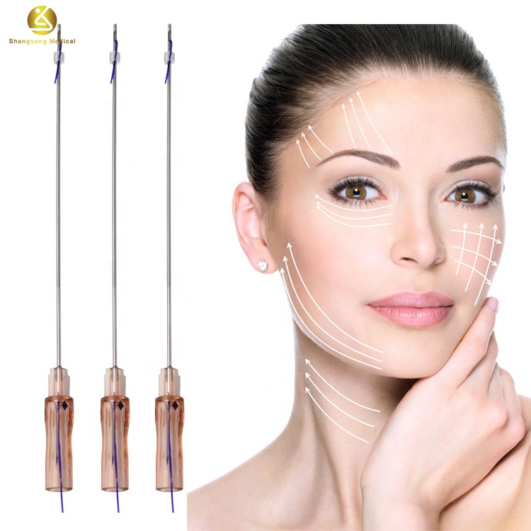 Korea hot sale 19g38mm Face thread lift face pdo threads cog nose eye lips profhilo neuramis sculptra