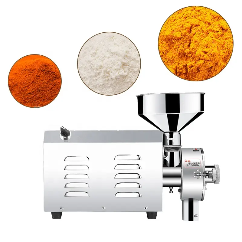 Food machinery mini dry wet food rice flour henna red pepper spice grinder machine