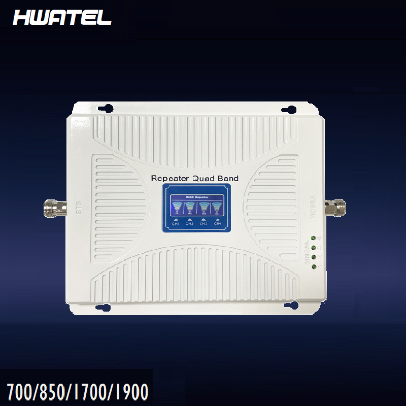 HWATEL наружный wcdma gsm dcs wcdma LTE 4 диапазона 2G 3G 4G 5G ретранслятор многополосный сотовый усилитель с 700 МГц 850 1900 1700 2100