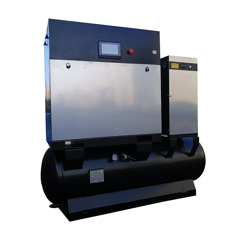 30HP Combined Rotary Screw Air Compressor with Receiver and Dryer