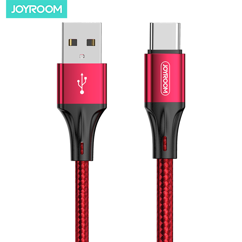 Joyroom быстрое зарядное устройство Плетеный usb зарядка ткань usb type c кабель 3ft