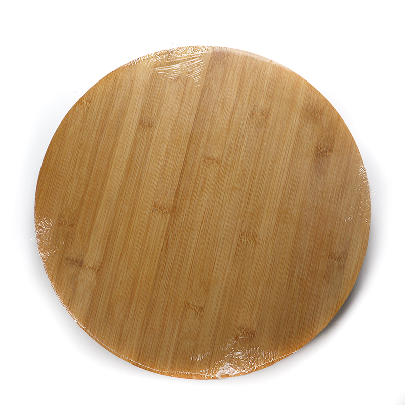 Ready to ship High quality Bamboo Wooden Lazy Susan Single Turntable