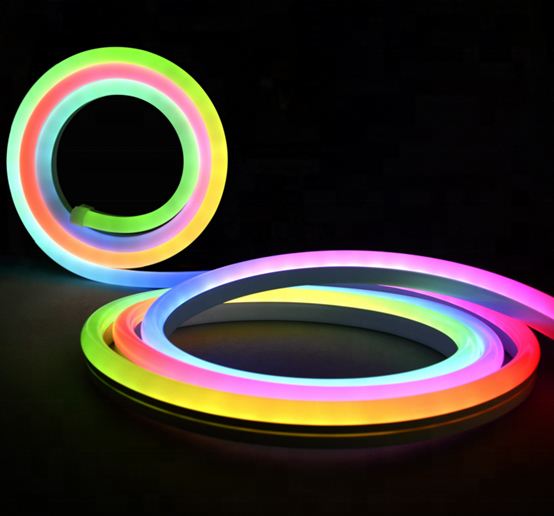 10*23 мм 12 в 24 Bendable Мечта Цвет неоновый клейкие ленты легко установка цифровой светодиодный неоновые полосы огни