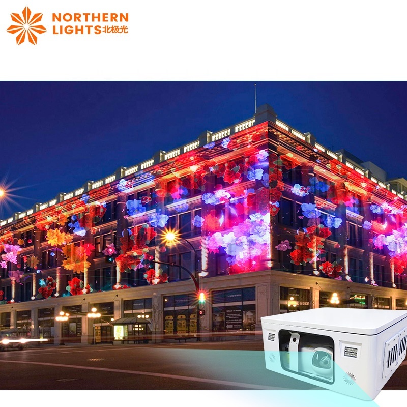 Holographic Architectural Projection WALL Projector Wall System 3D Video Mapping On the Building
