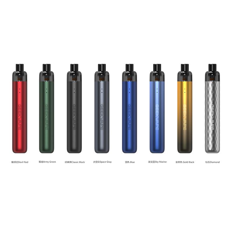 100% Original Factory Electronic Cigarette Vpae Pod GeekVape Wenax S-C Kit 1100mAh 2ml Pod System Kit