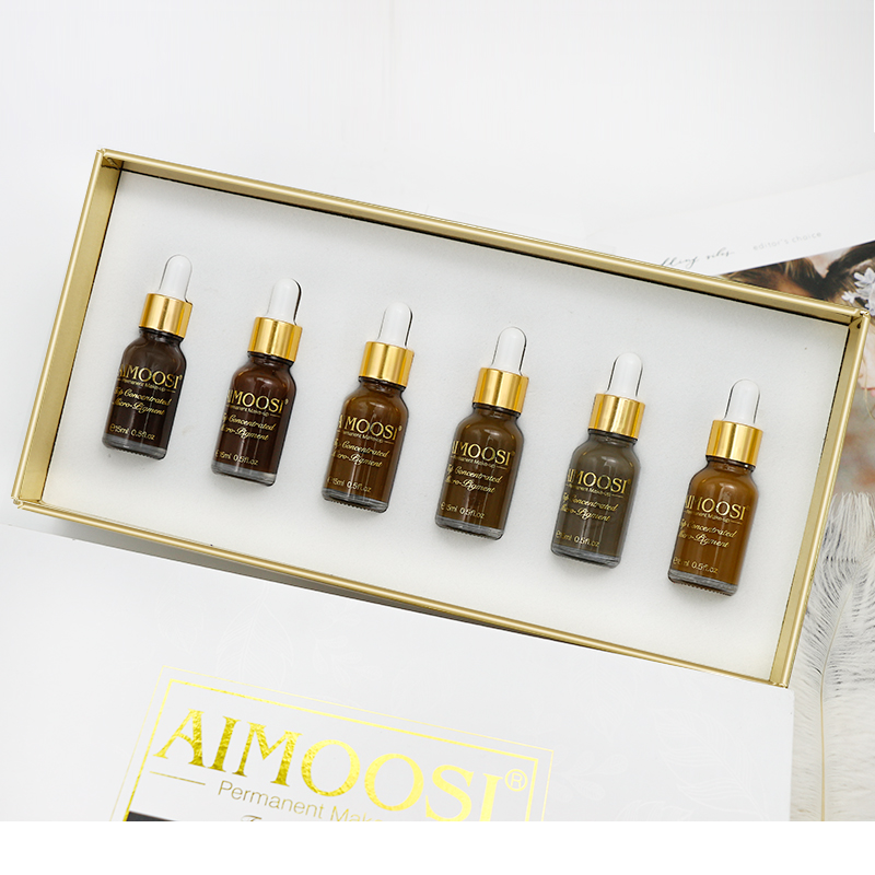 Aimoosi Top Organic permanent makeup Eyebrow lip hair scalp micropigmentation microblading pigment best tattoo ink colors kit