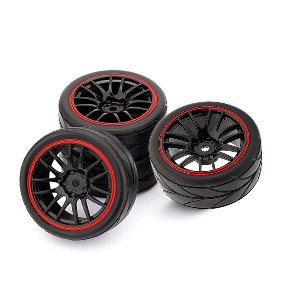 12 мм Ступица колеса диски и резиновые шины для RC 1/10 на дороге Touring Drift автомобиль