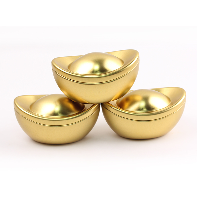 Manufacturer General Tinplate Food Can Biscuit Box Candy Box Gold Ingot Special Packaging Box Biscuit Candy Jar