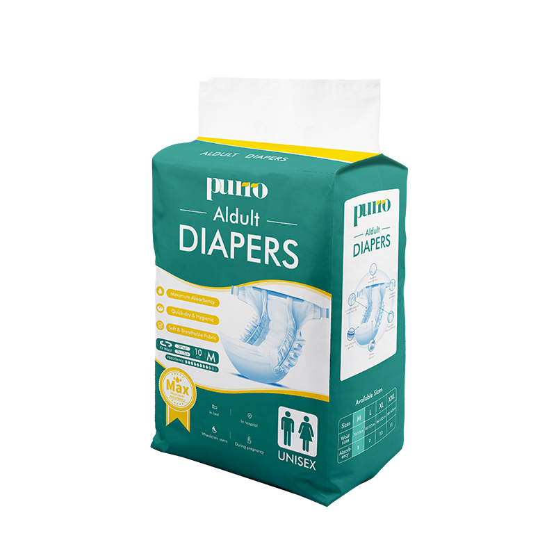 PURRO Hot Sales Comfortable Unisex Breathable Disability Old People Adult Incontinence Diaper Briefs with Tabs