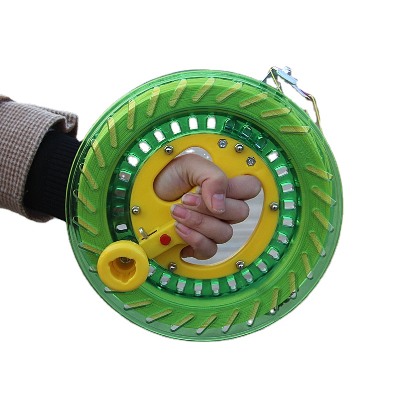 Outdoor Production Hand-Held Plastic Reel Adult Hand-Held Silent Anti-Reversal Crystal Kite Reel Tool Flying Accessories