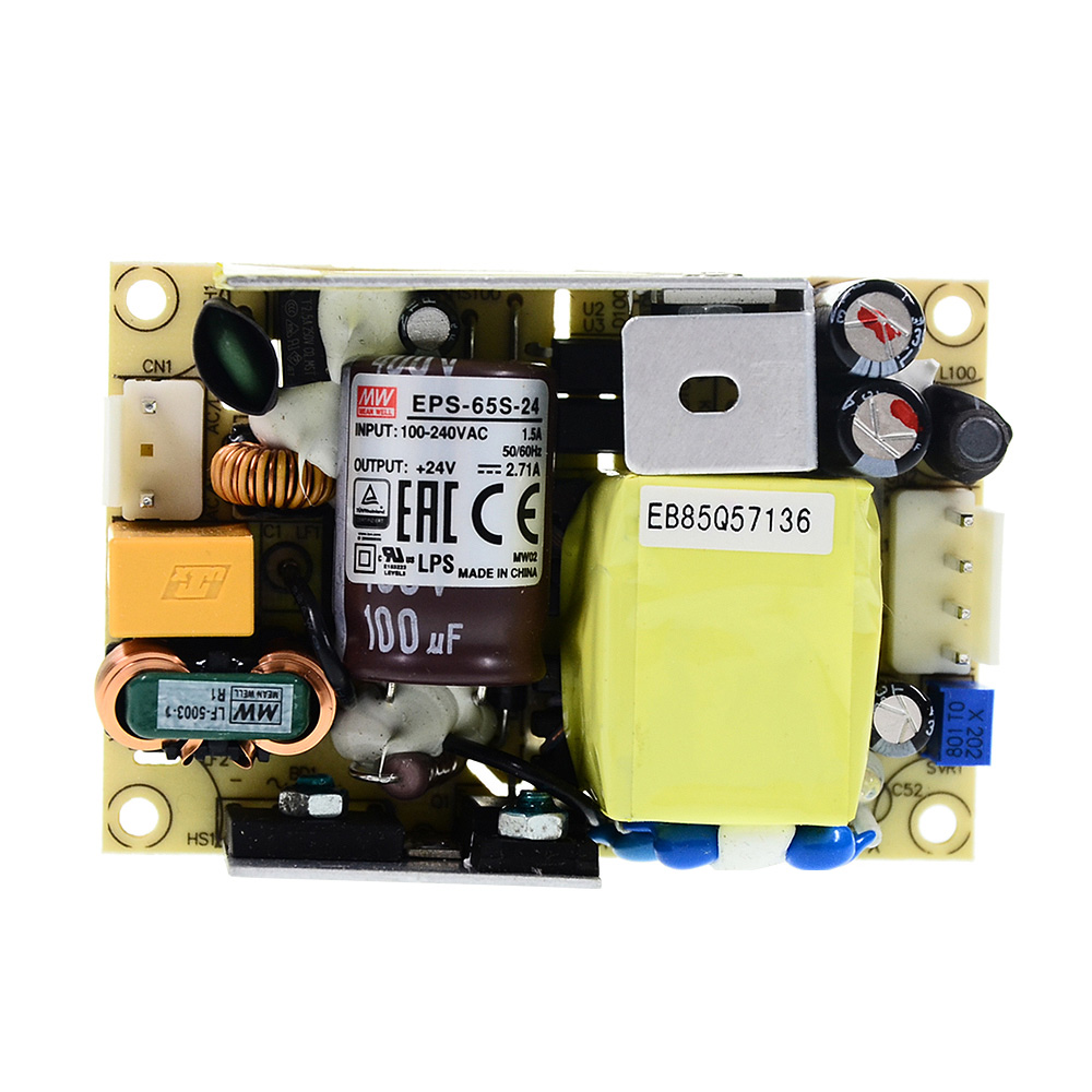 Открытая рамка миниатюрный размер Meanwell EPS-65S-24 65W 24V, импульсный источник питания с одним выходом
