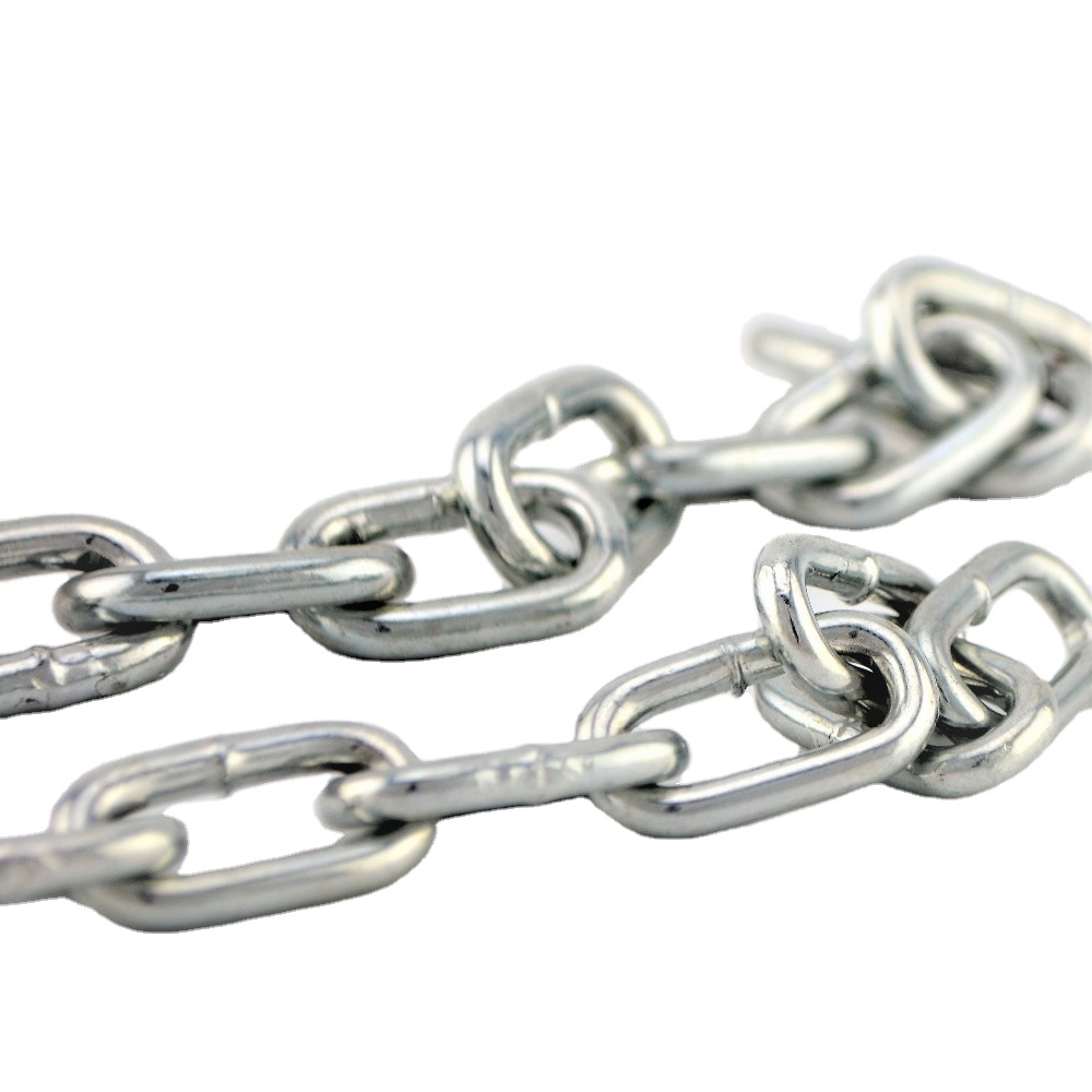 Supply Galvanized DIN5685A/C Standard 5mm Steel Iron Chain