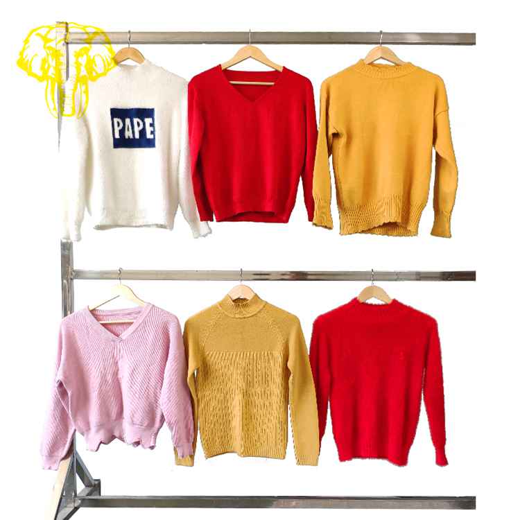 Wholesale High Quality Cheap Bulk Sorted Used Clothes Used Lady Fashion Sweater