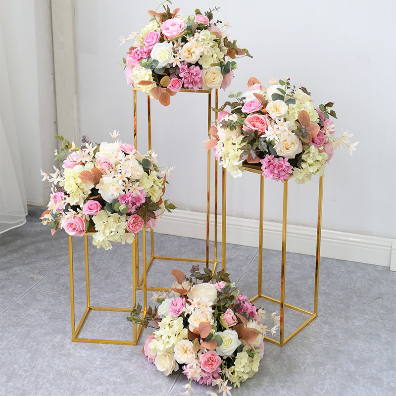 Y-P015 Wedding Arrangement Table Runner Decoration Artificial Flower Ball Table Centerpieces For Wedding Decor