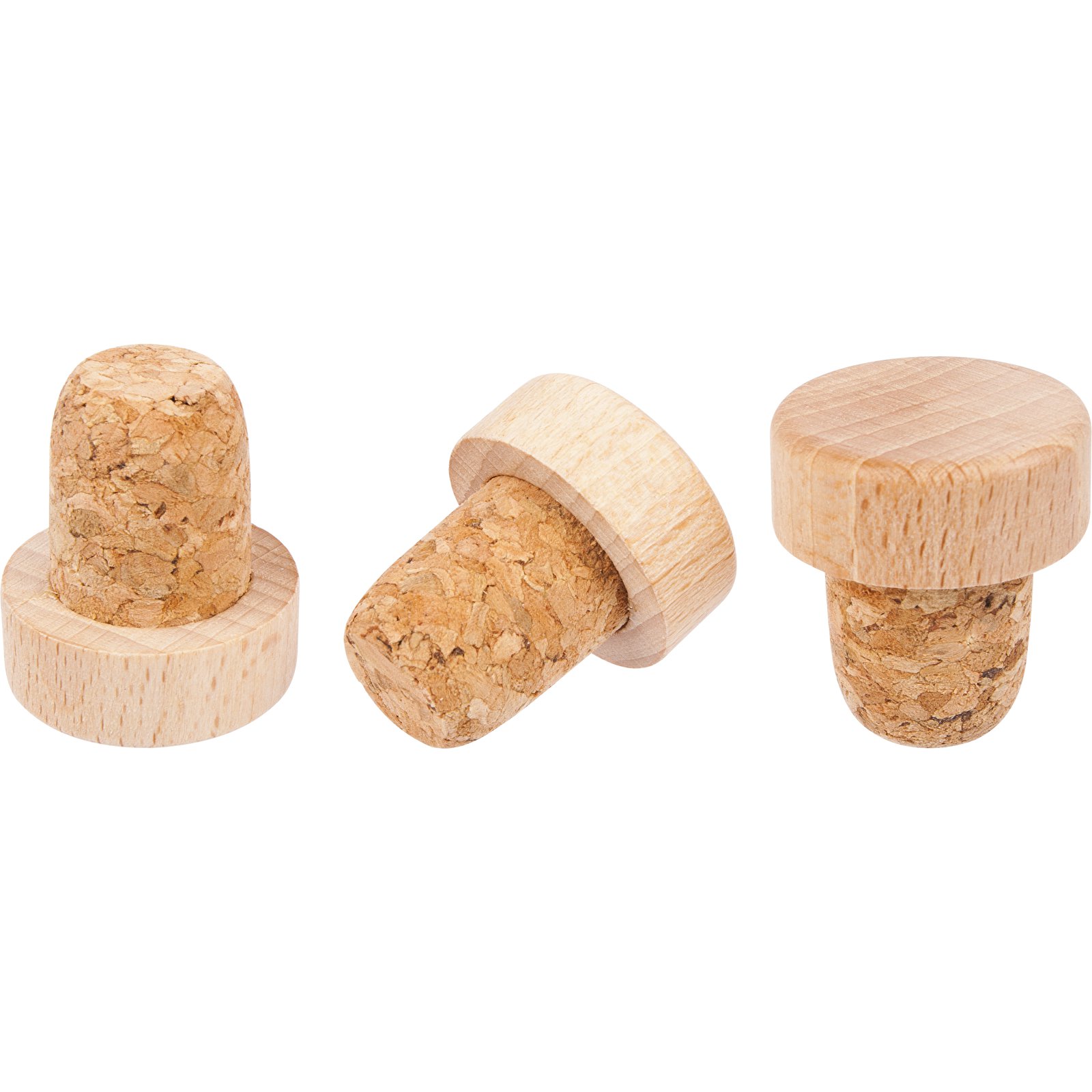 Customized Wine Bottle Wooden Plastic Cork Stoppers