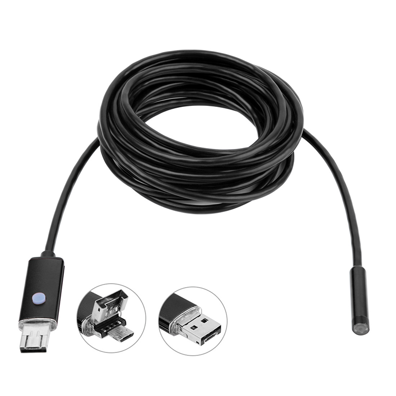2 м Android внешний Usb бороскоп эндоскоп Труба Инспекционная камера 7 мм Портативный Лапароскопия эндоскоп камера со светодиодом