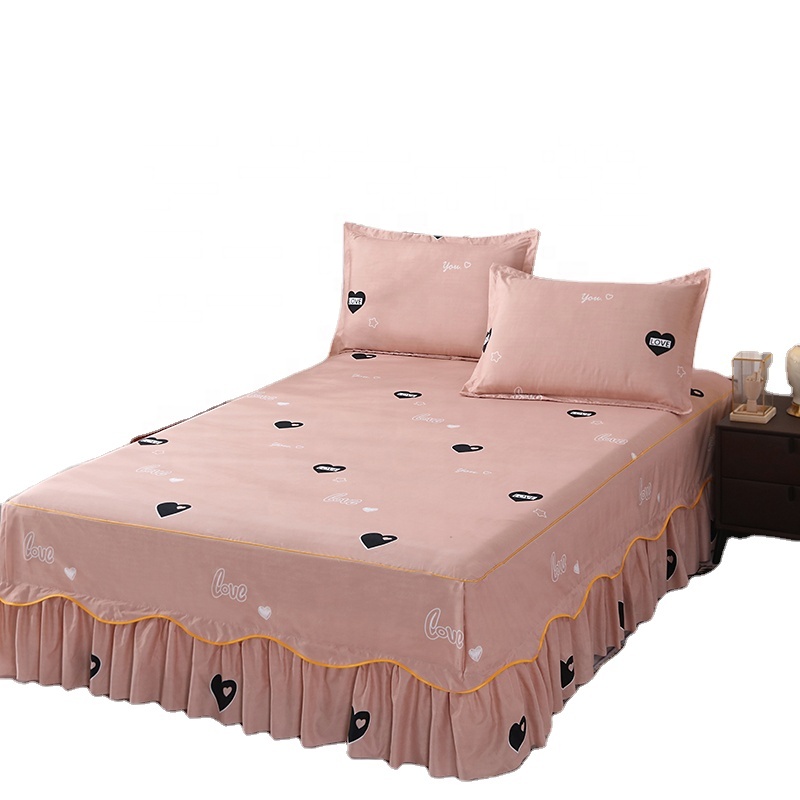 150 см x 200 см 180 см x 200 см 180 см x 220 см 200 см x 220 см 100% хлопковый однотонный облегающий чехол для кровати, юбка