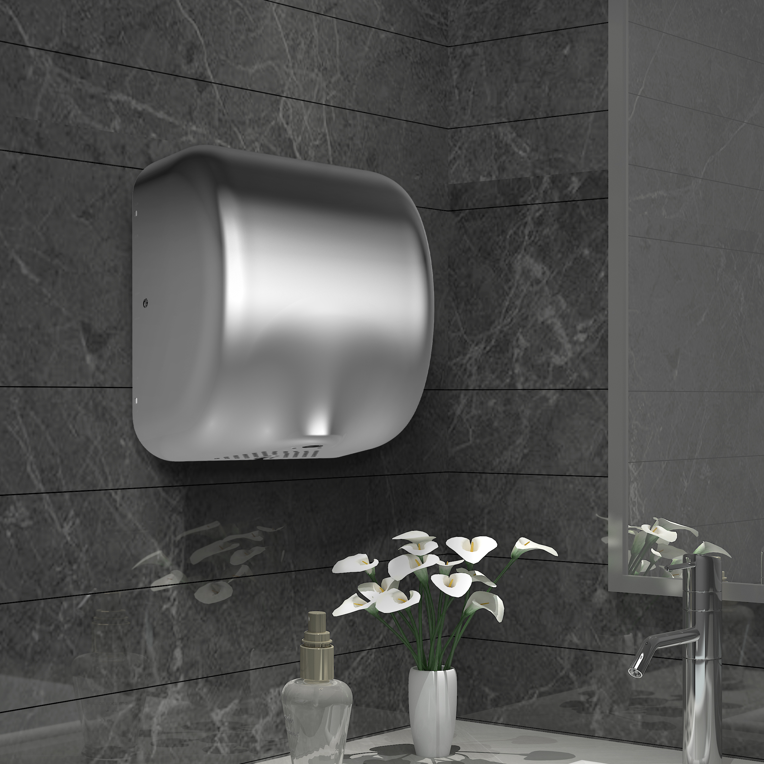 10S dry hand Automatic dry with radar sensor brush hand dryer