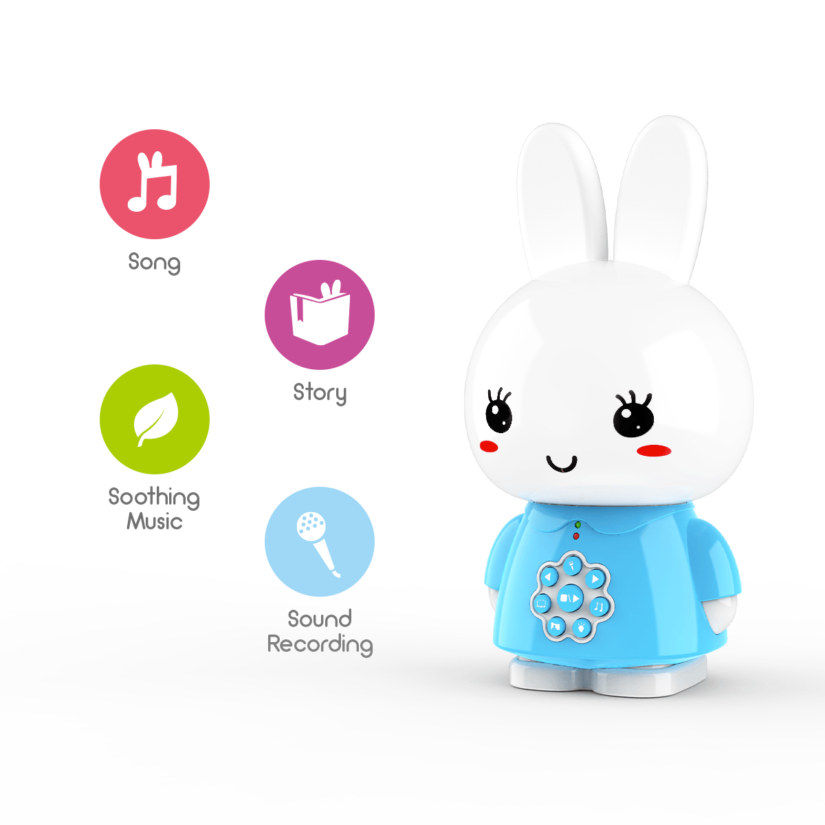 Alilo G6 Baby перед сном Музыкальные Детские обучающие игрушки для детей с красочными заячьи ушки огни