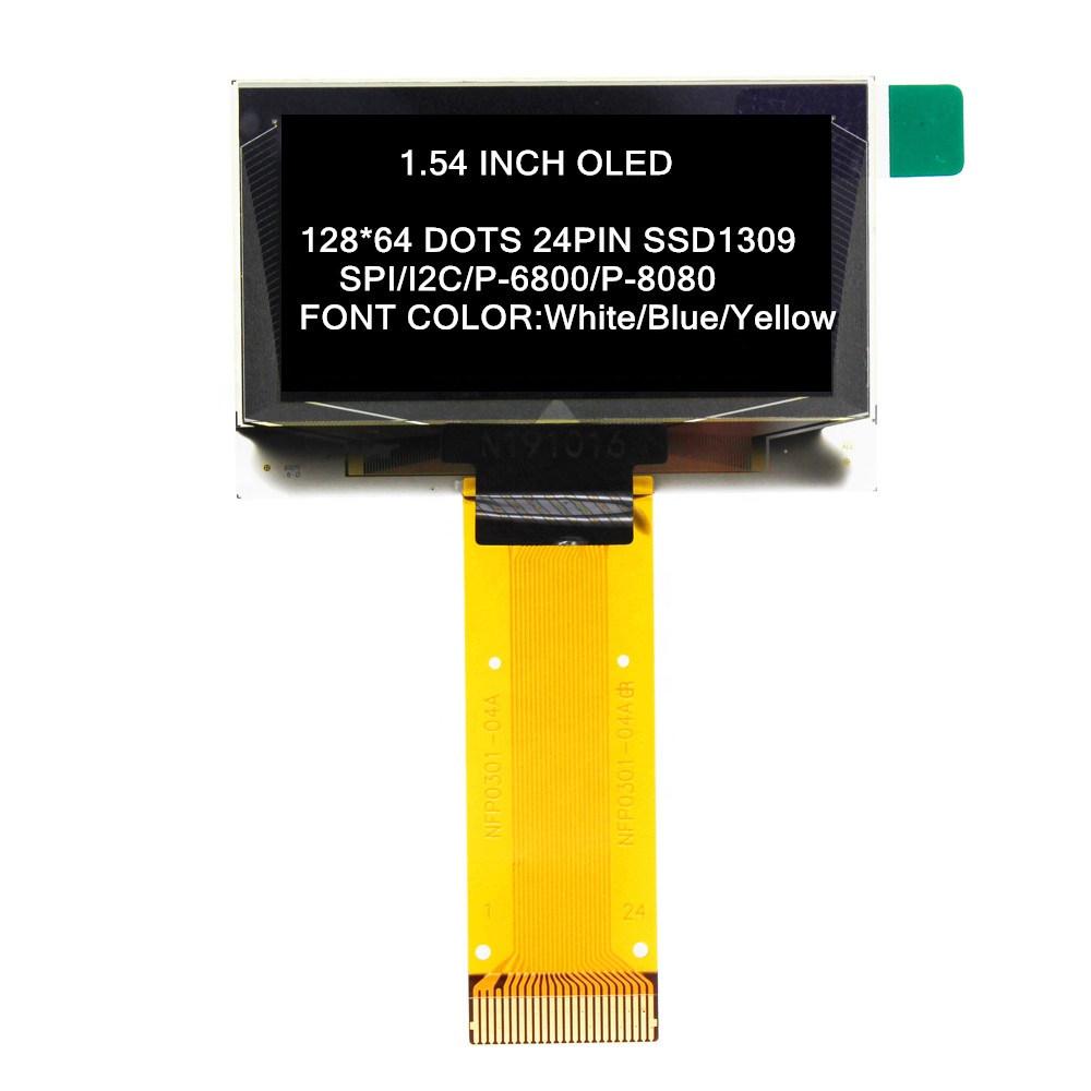 Экран OLED 1,54 дюйма SPI I2C 24pin белый ssd1309 128x64