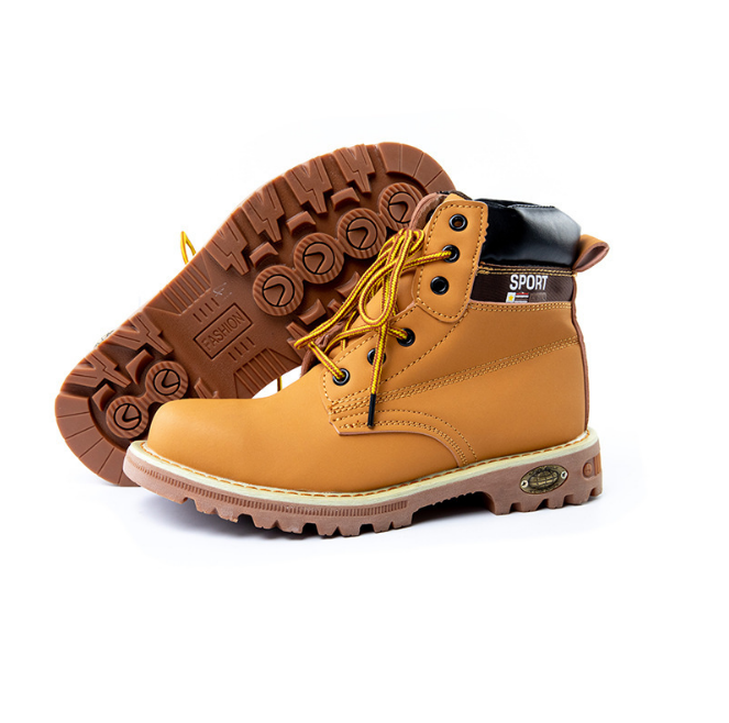 Men's high-top Martin boots anti-piercing and anti-scalding steel toe cap anti-smashing protective shoes for construction sites