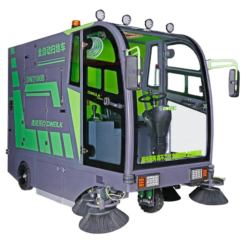 DW2100B 240L мусорное ведро 80L бак для воды Электрический Полностью закрытый дорожный уборщик