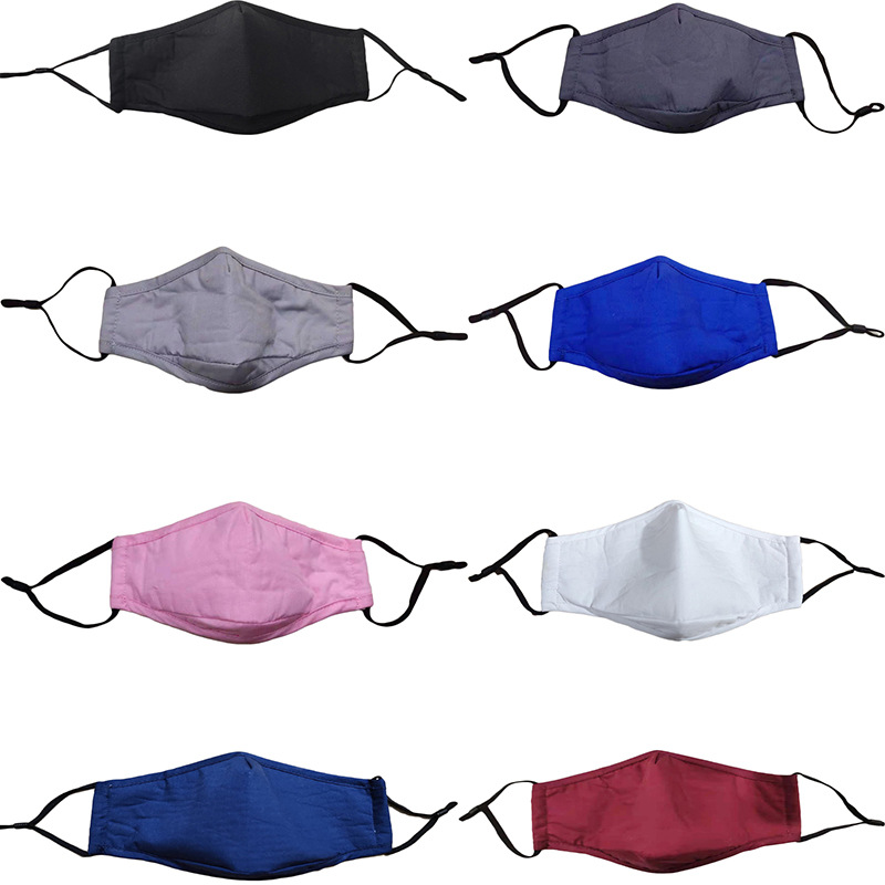 2021 Wholesale Custom Design Reusable Anti Pollution More Colors Fashion Cotton Face Maskes