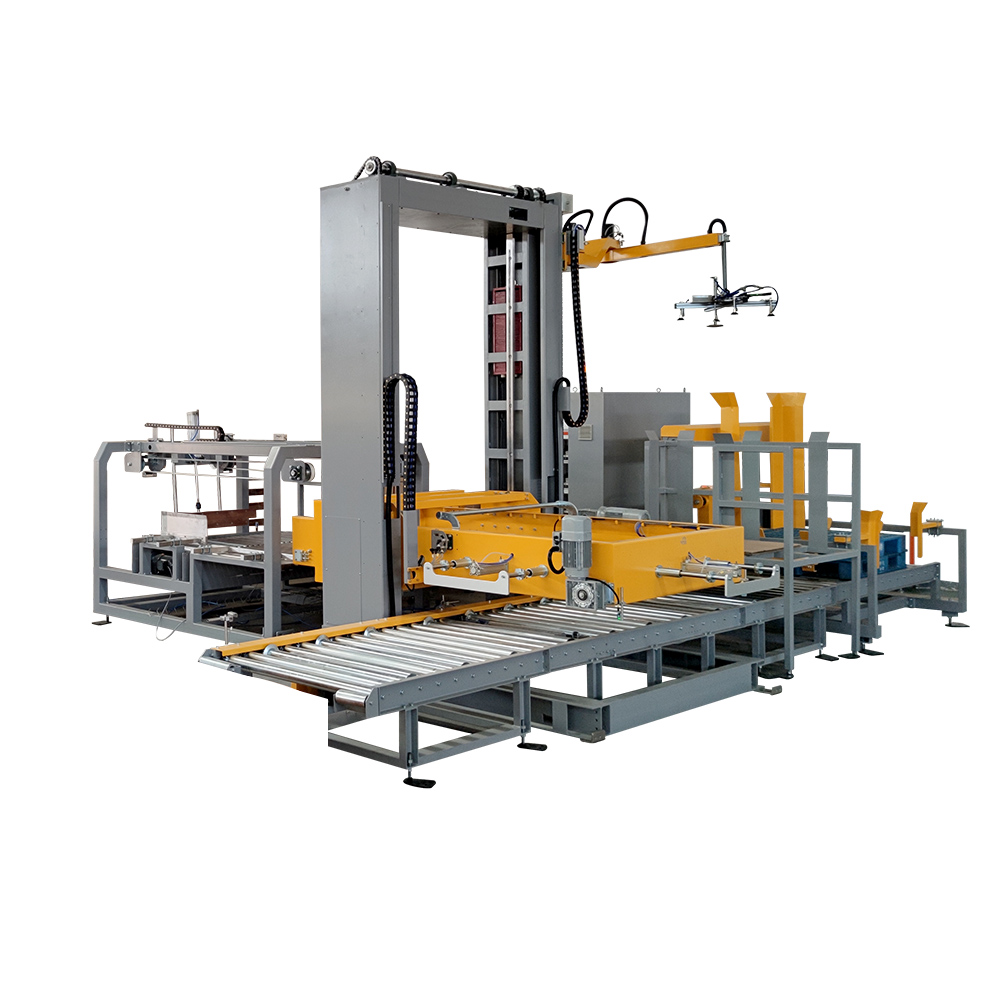 Case and bag ompact automatic palletizing machine for Packaging Lines at Best Price in china