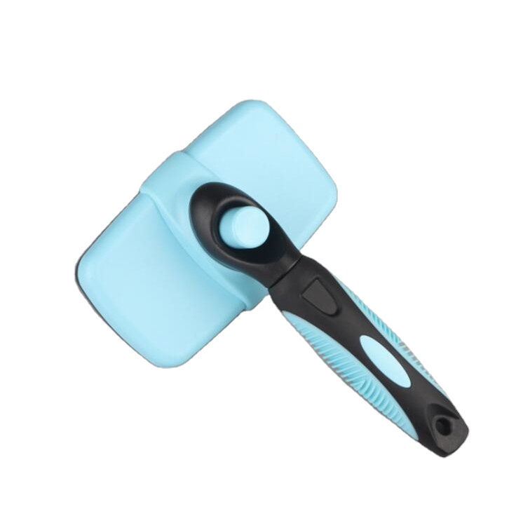 Self cleaning Slicker Brush for Dogs and Cats Retractable Grooming Tools for Pet Hair Removal-Easy to Clean Dog Hair Brush
